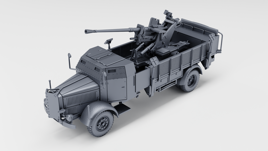 Mercedes L4500A 4.5t als Flakwagen für 3.7cm Flak37