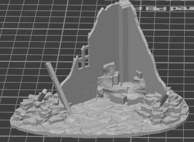 Industrial or House Ruins (Corner B) - 28mm