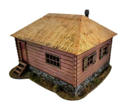 House 1 w/Thatched Roof - 28mm