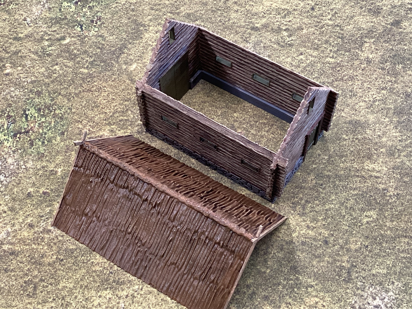 Log Barn with thatched roof