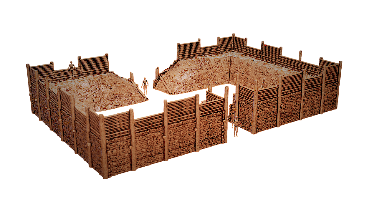 Murus Galicus Fortification - Broken Right Piece