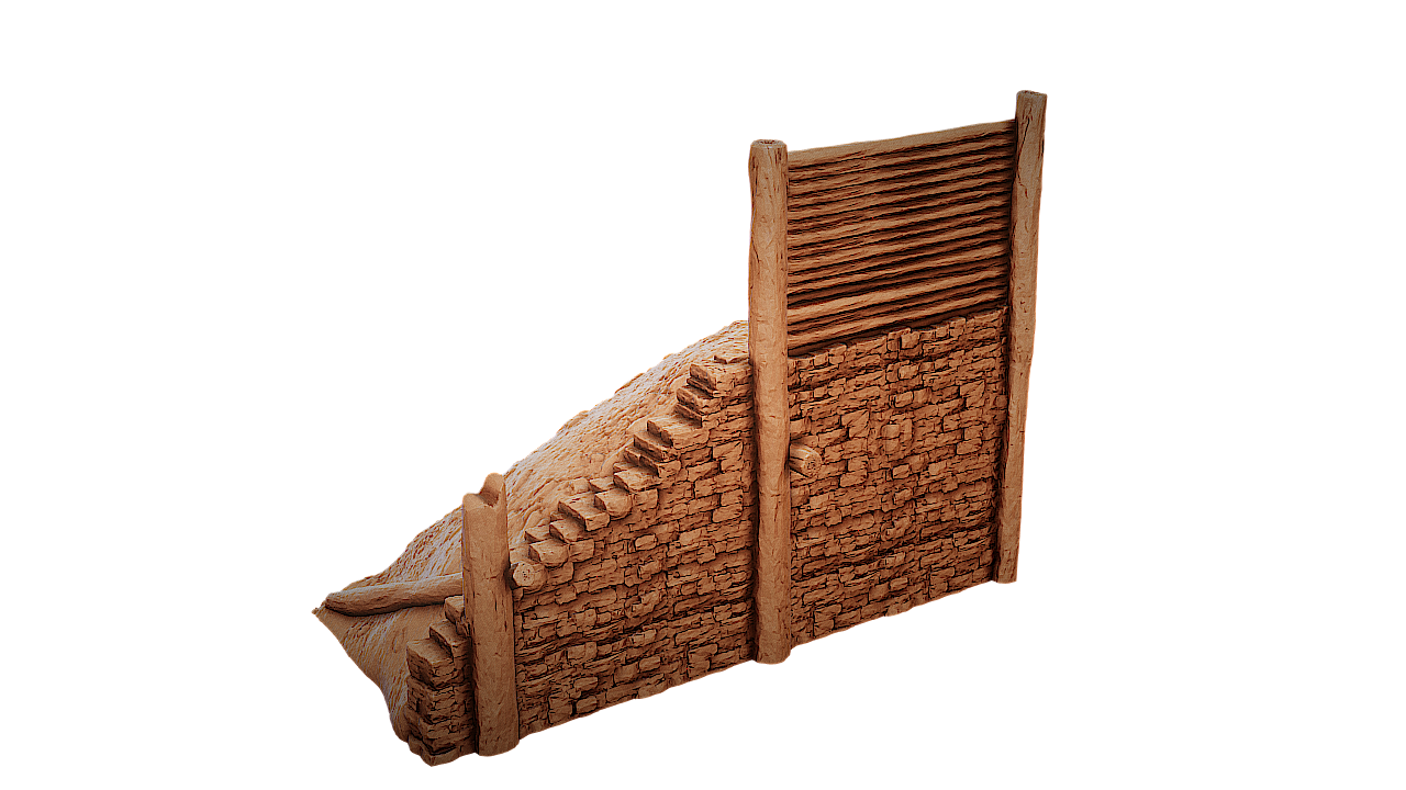 Murus Galicus Fortification - Broken Left Piece