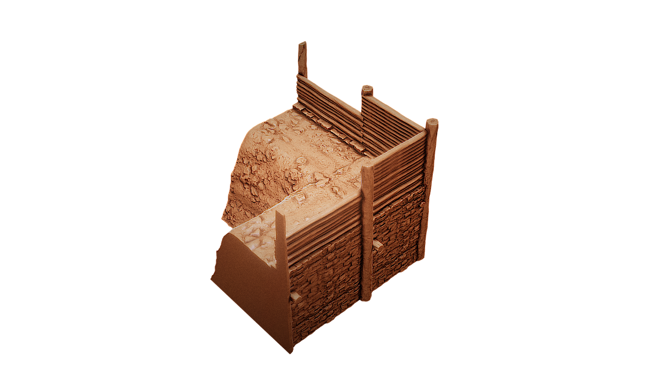 Murus Galicus Fortification - Corner Piece