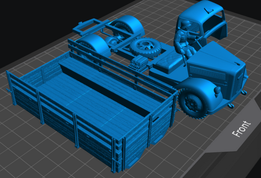 Opel Blitz Rail Tray with Benches