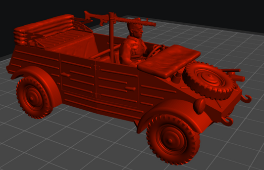 Kubelwagen w/Driver w/MG