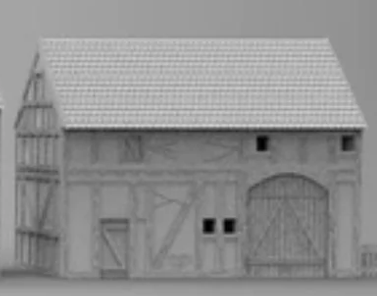 Timbered Barn w/Shingled Roof