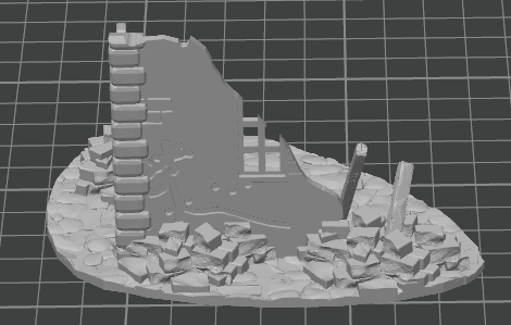 Industrial or House Ruins (Corner B) - 28mm