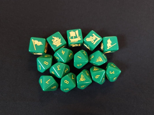 Thalassa Dice Set - Green PREORDER